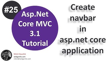 (#25) Hoe voeg je een navigatiebalk (navbar) toe aan een asp.net core-applicatie | Asp.Net Core-z...