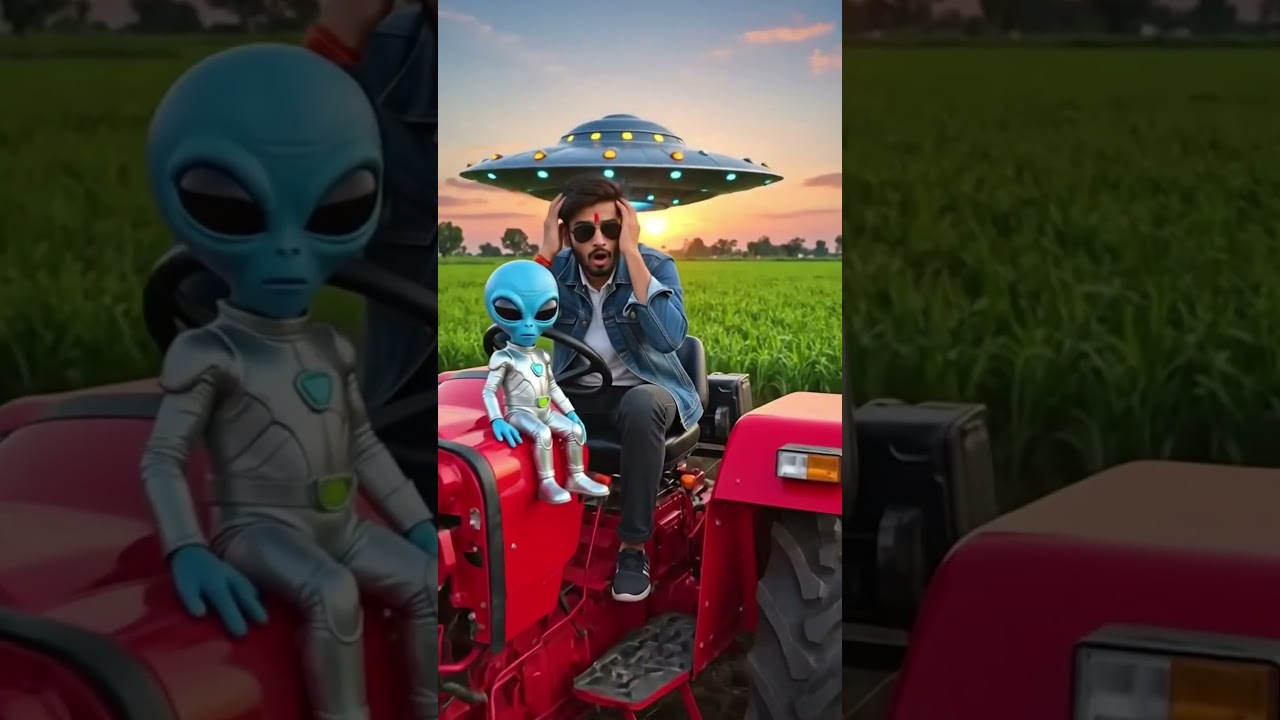 Untitled alien Ne Mera tractor Sahi Kar Diya 😱👍💯 #jhundmovie #junglecry #aivideo #actionreplayy
