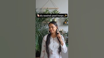 how to make pearl earring at home | diy easy seashell earrings🐚✨️| diy pearl seashell hoop earrings