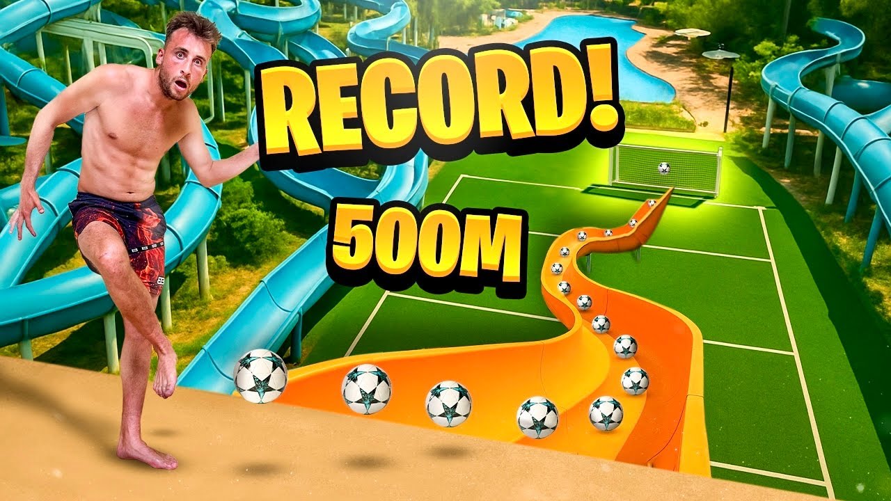 Batto 10 Record MONDIALI di CALCIO all'ACQUAPARK da 100.000.000€!!