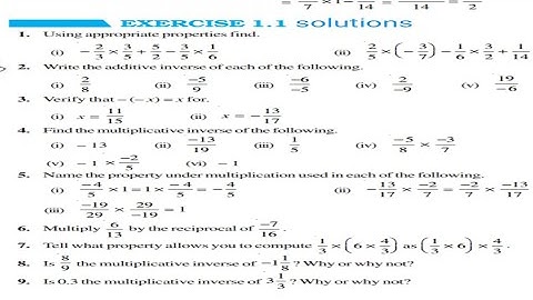 Ex 1.1 Q 3 Rational Numbers | Class 8 Maths