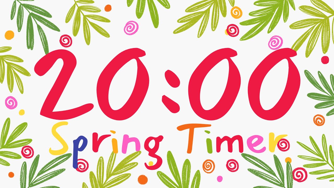 20 Minute Timer with Relaxing Music and Alarm | Spring Timer - YouTube