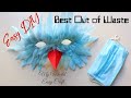 Best Out Of Waste Surgical Mask Bird Mask Easy Wall Decoration Ideas Recycled Material Craft