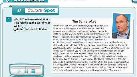 Aspect 11 module 5 p74 Tim Berners Lee  listening