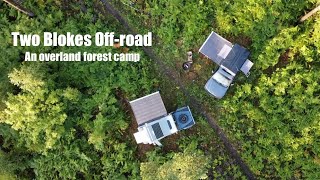 Off-Road 4x4 Camp in a Kent Forest.  Land Rover Camper.  Camping in Heavy Rain.  Moroccan Lamb.