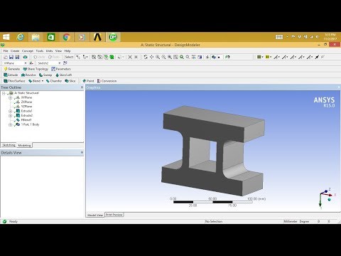ansys---i-section-with-blend-feature