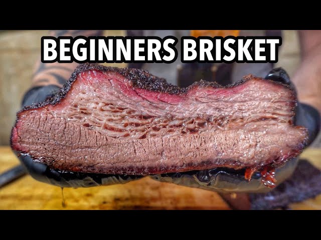 How to Smoke Brisket in a Charcoal BBQ for Beginners class=