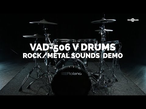 Roland Vad-506 V-Drums Acoustic Design Drum Kit, RockMetal Sounds Demo | Gear4Music