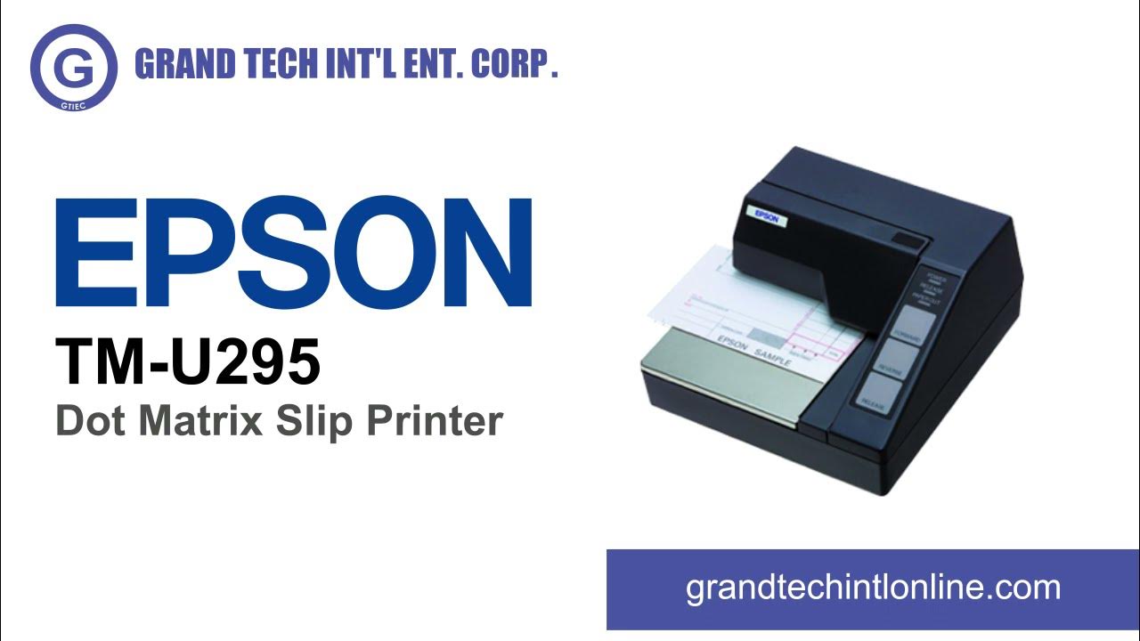 Epson TMU295 Dot Matrix Printer YouTube