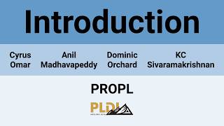 [PROPL'26] Introduction