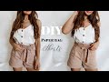 DIY Paper Bag Shorts From Scratch / Linen Shorts Sewing Tutorial