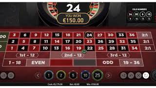 3+3+2 Roulette Strategy-Race to $1000, Tier 1, Session 1, $25-$50-$50