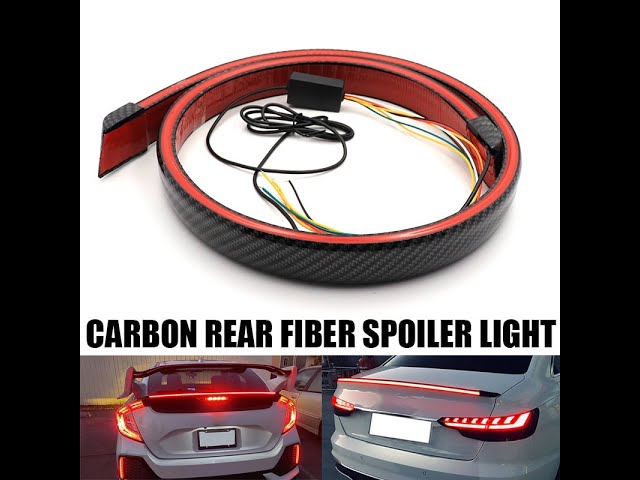 How to Install Car Rear Trunk LED Spoiler Kit 