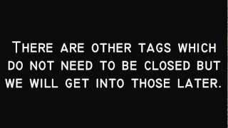 HTML Tutorial: Closing Tags