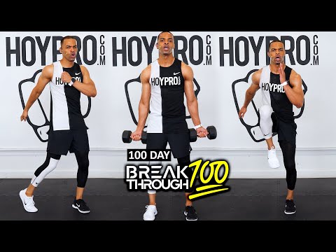 60 Minute Full Body Cardio HIIT & Strength Fat Burning Workout - Breakthrough100 (NO REPEAT)