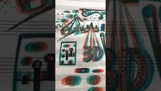 3D Draw Red Cyan