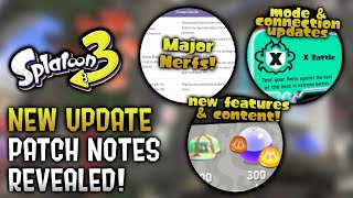 New UPDATE Patch Notes Revealed - Splatoon 3 Ver 9.0 @SplatBen