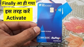 Tata Neu HDFC Bank Rupay Credit Card Unboxing | How to Activate Tata Neu Rupay Credit Card