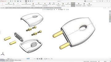 How to Design & assemble 2 Pin Plug in Solid works #Plug #solidworks #assembly #parts #youtube