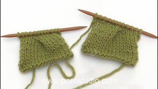 How to knit a pleat