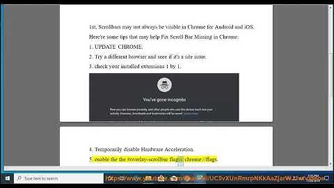 Fix Scroll Bar Missing in Chrome