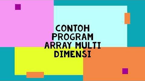 RPL3 - Array Multi Dimensi menggunakan Visual Studio 2010