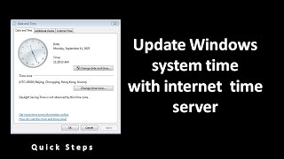 Synchronize windows system time with internet time server