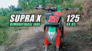 MASIH seputar SUPRA‼️ Review Bebek Trail Modif KX 85 bermesin Supra X125