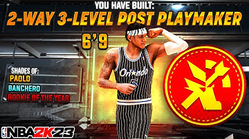 NEW “2-WAY 3-LEVEL POST PLAYMAKER" BUILD IS GAMEBREAKING IN NBA 2K23! *NEW* BEST POINT GUARD NBA2K23