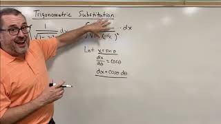 Integration by Trigonometric Substitution: sin(x) (Dr. Scott Adamson)