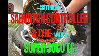 Installing Sabvaton part 2 to Super Soco TC/TS Vmoto Fitting Rear Tyre / Tire & counting Pair Poles