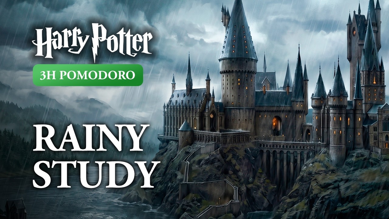 Find your shelter 🌧️ 3h Cozy Rainy Hogwarts ASMR Ambience - YouTube