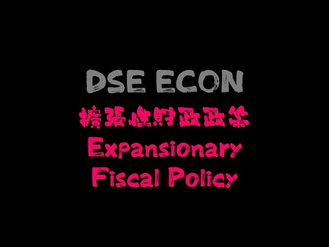 【DSE ECON】擴張性財政政策 Expansionary Fiscal Policy 足本教學
