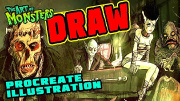 DRAW WITH ME! MONSTER ART! - Procreate Speed Paint - How to Art of Monsters  David Hartman