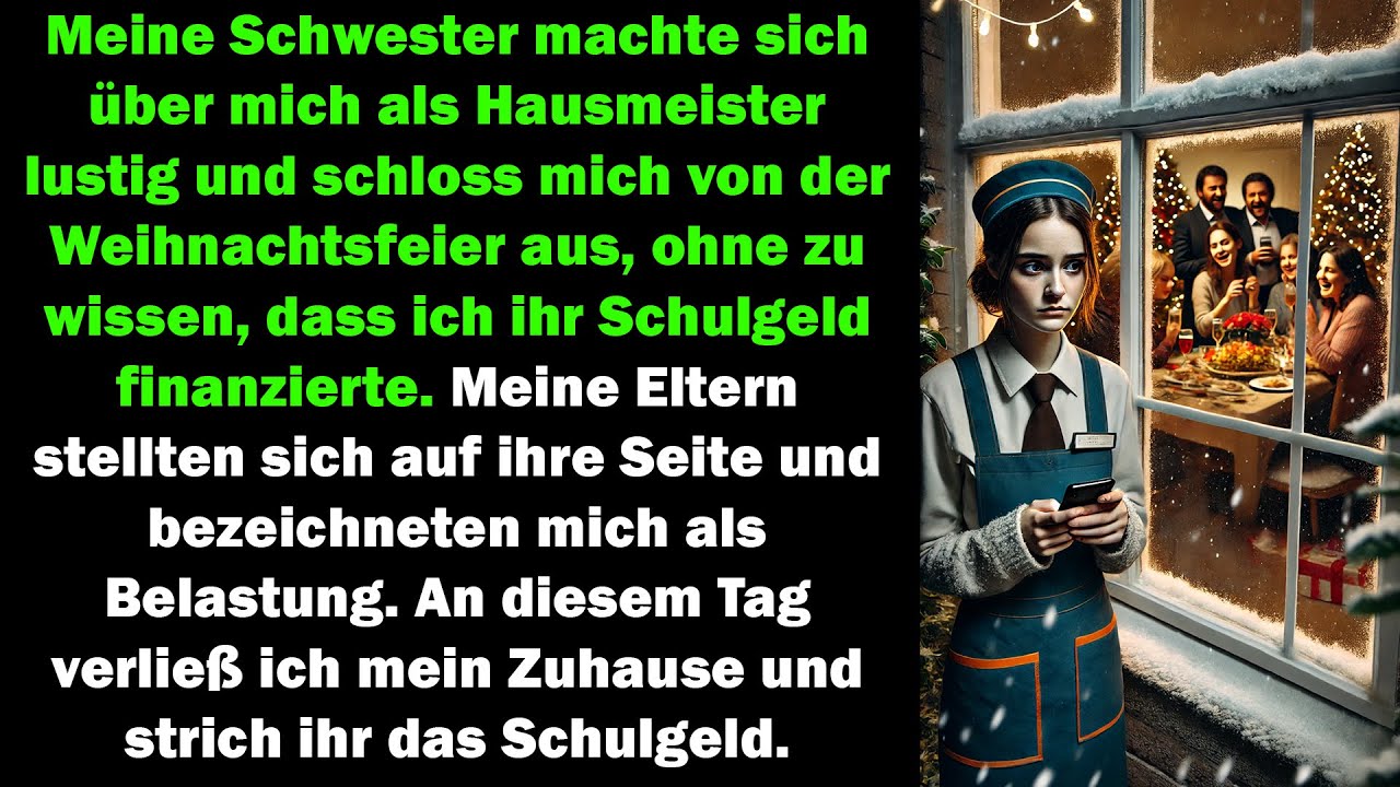 Meine Schwester verspottete mich, ohne zu wissen, dass ich ihr Schulgeld zahlte. Ich strich es.
