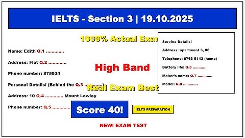IELTS Listening Practice Test – Section 3 WITH ANSWERS | 19.10.2025