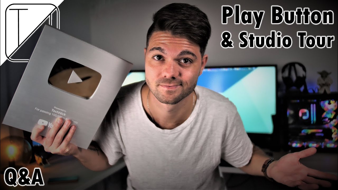 Silver Play Button Unboxing / Studio & Setup Tour / QnA with TechNick