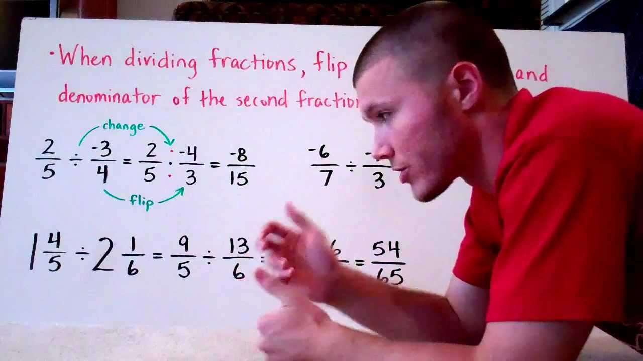 Multiplying & Dividing Positive & Negative Fractions - YouTube