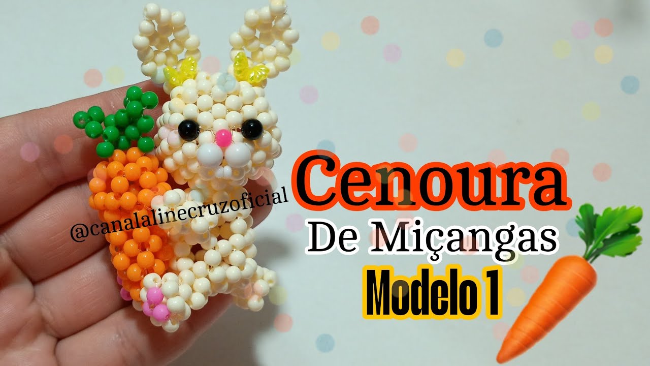 Cenoura de Miçangas/Pérolas- Passo a Passo #viralvideo #diy #artesanato #criadordeconteudo 