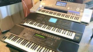 Kris Nicholson shows his 3 Technics Arranger Workstations KN-1200 KN-2000 KN-7000