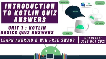 Introduction to Kotlin Quiz Answers | Kotlin Basics Quiz Answers | AndroidSeekho Quiz Answers