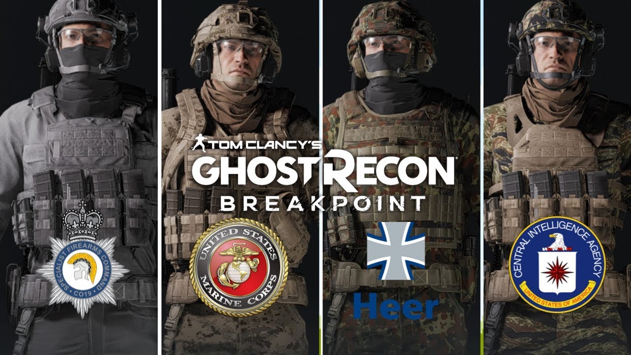 Ghost Recon Breakpoint Special Forces Uniforms Cia Usmc Ctsfo Heer Youtube - us ww2 gear roblox