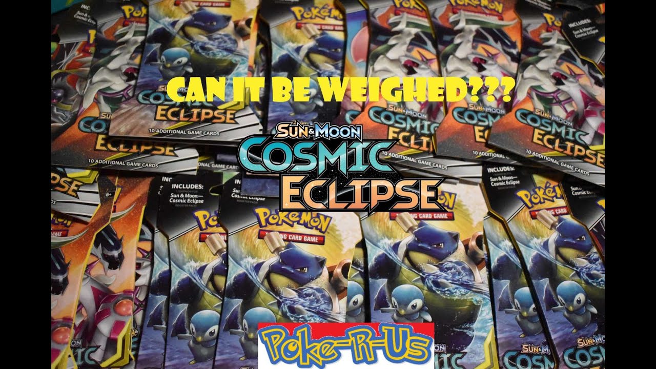 Can Pokemon Sun & Moon Cosmic Eclipse Booster Packs Be Weighed? Lets find out!