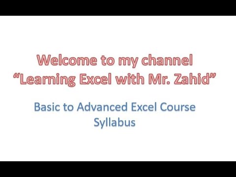 Basic to Advance Excel Course - YouTube