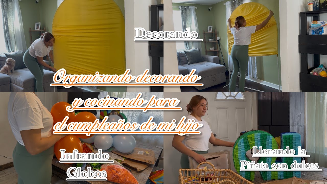 ✅preparativos para el cumpleaños de mi niño piñata, decoración, comida y mucho más regalos para Alan
