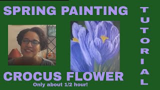 Crocus Flower Tutorial from Live-Shorter version @AngelaGreenart