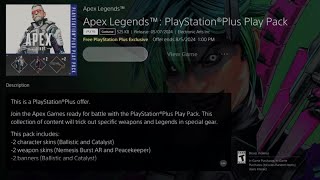 How to Get Apex Legends: PlayStation Plus Play Pack | PS Plus Exclusive | PS4 | PS5