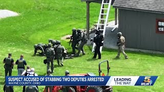 Ohio sheriff, deputy stabbed and hospitalized; suspect taken into custody