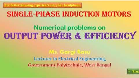 Numerical problems on Output power & Efficiency
