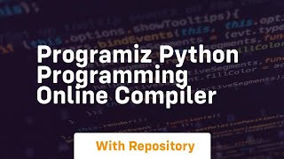 programiz python programming online compiler